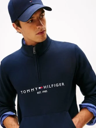 Tommy Logo Quarter-Zip Sweatshirt