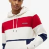 Tricolor Stripe Brushed-Back Hoodie Tricolor Stripe Brushed-Back Hoodie