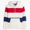 Tricolor Stripe Brushed-Back Hoodie Tricolor Stripe Brushed-Back Hoodie