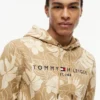 Tropical Print Brushed-Back Hoodie