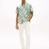 Tropical Print Linen-Blend Shirt Tropical Print Linen-Blend Shirt