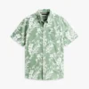 Tropical Print Linen-Blend Shirt Tropical Print Linen-Blend Shirt