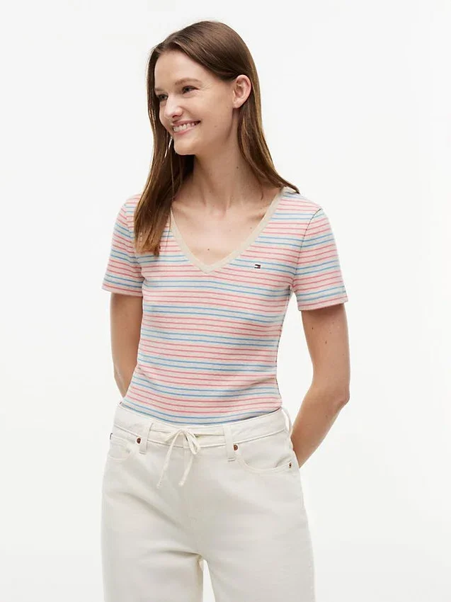 V-Neck Striped Favorite T-Shirt V-Neck Striped Favorite T-Shirt