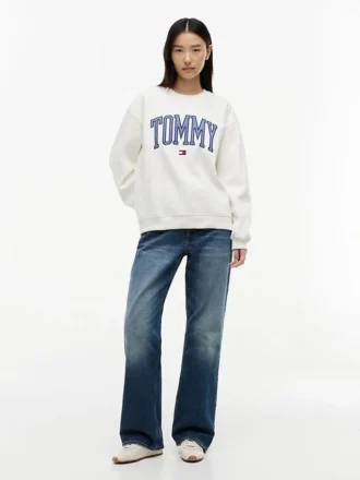 Varsity Tommy Logo Crewneck Sweatshirt