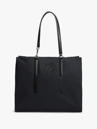Water-Repellent Script Monogram Tote Bag
