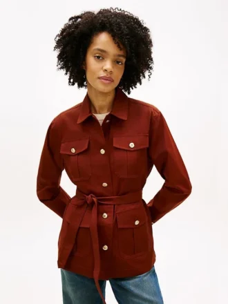Water-Resistant Belted Utility Jacket Water-Resistant Belted Utility Jacket