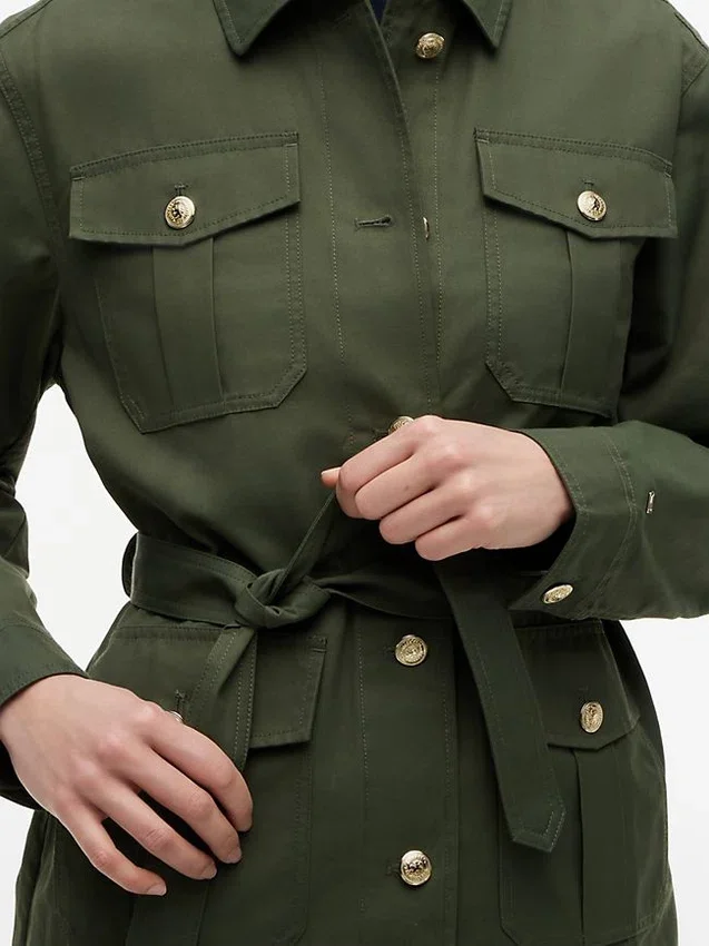 Water-Resistant Belted Utility Jacket Water-Resistant Belted Utility Jacket
