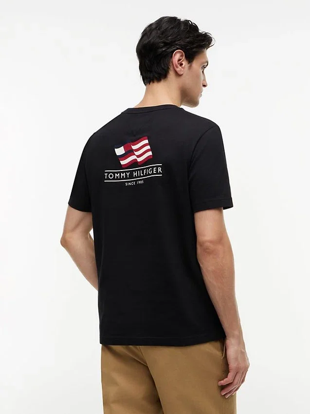 Wavy Flag Back Logo T-Shirt Wavy Flag Back Logo T-Shirt