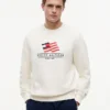 Wavy Flag Logo Crewneck Sweatshirt Wavy Flag Logo Crewneck Sweatshirt