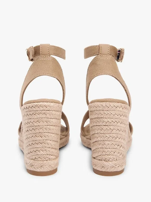 Webbing Logo Denim Wedge Espadrille Webbing Logo Denim Wedge Espadrille