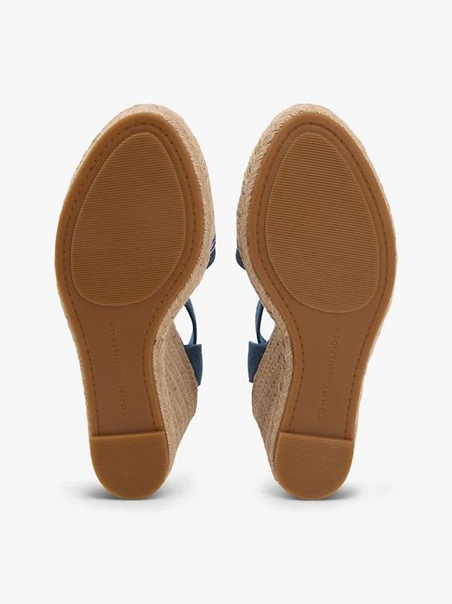Webbing Logo Denim Wedge Espadrille Webbing Logo Denim Wedge Espadrille