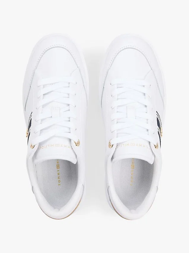 Webbing Stripe Leather Cupsole Sneaker Webbing Stripe Leather Cupsole Sneaker