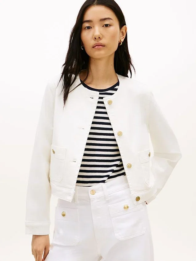 White Denim Lady Jacket White Denim Lady Jacket