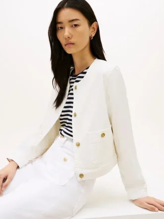 White Denim Lady Jacket White Denim Lady Jacket