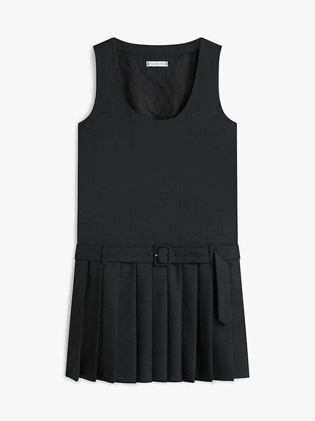 Wool-Blend Pleated Mini Dress Wool-Blend Pleated Mini Dress