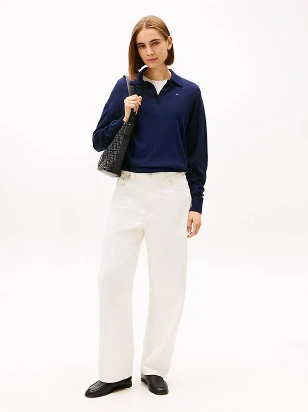 Wool-Silk Blend Sweater Polo Wool-Silk Blend Sweater Polo