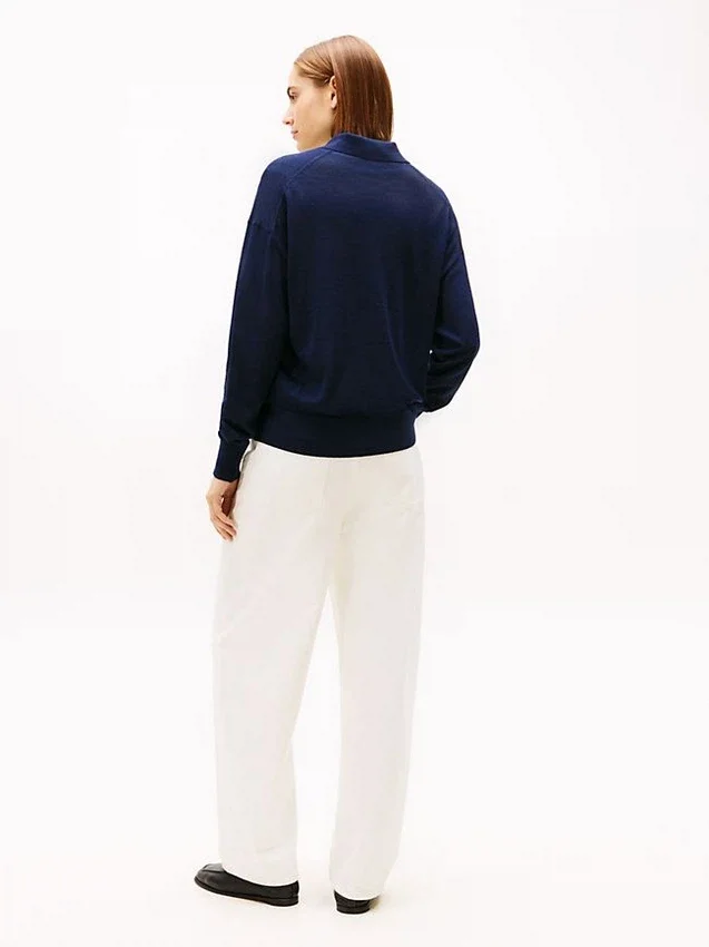Wool-Silk Blend Sweater Polo Wool-Silk Blend Sweater Polo