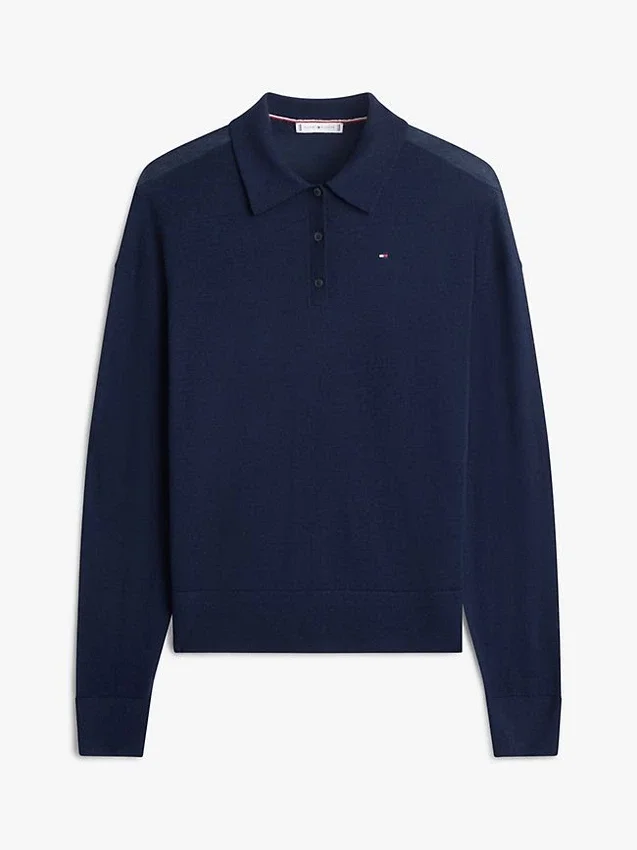 Wool-Silk Blend Sweater Polo Wool-Silk Blend Sweater Polo