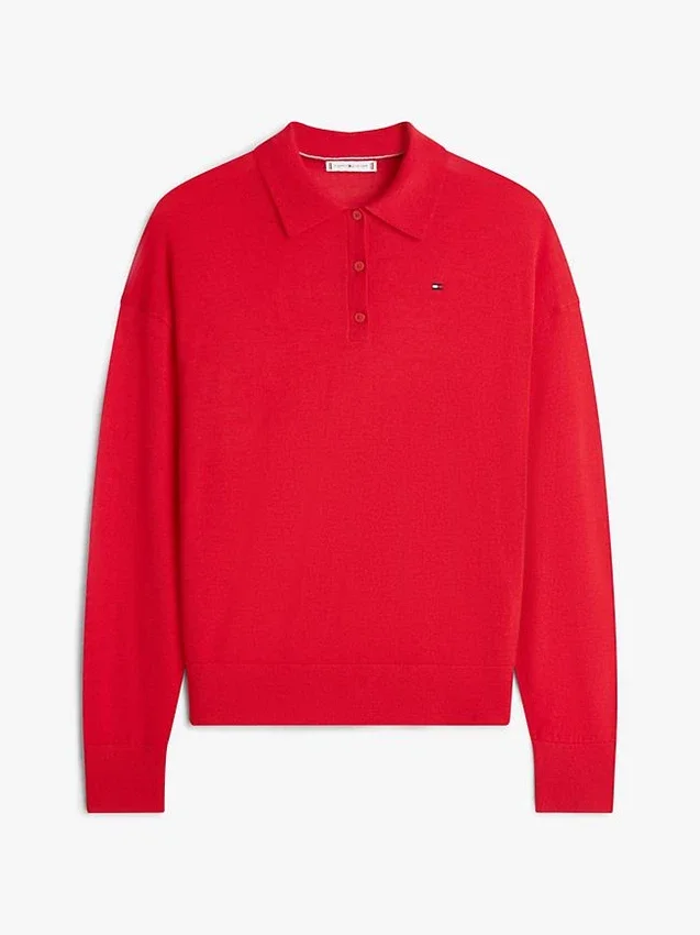 Wool-Silk Blend Sweater Polo Wool-Silk Blend Sweater Polo
