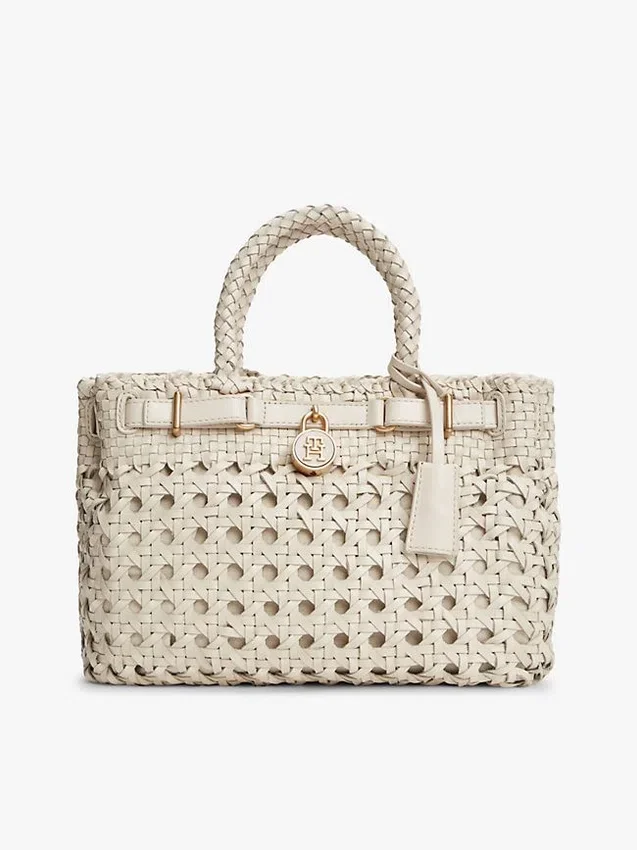 Woven Leather Mini Tote Bag Woven Leather Mini Tote Bag