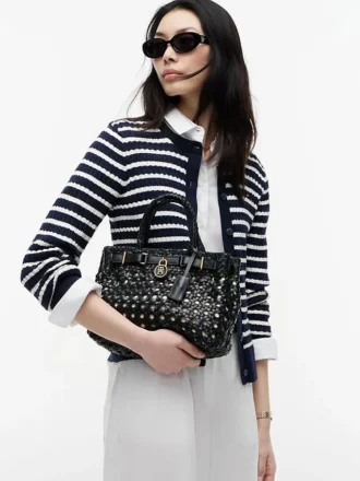 Woven Leather Mini Tote Bag Woven Leather Mini Tote Bag