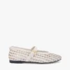 Woven Leather Mix Mary Jane Flat Woven Leather Mix Mary Jane Flat