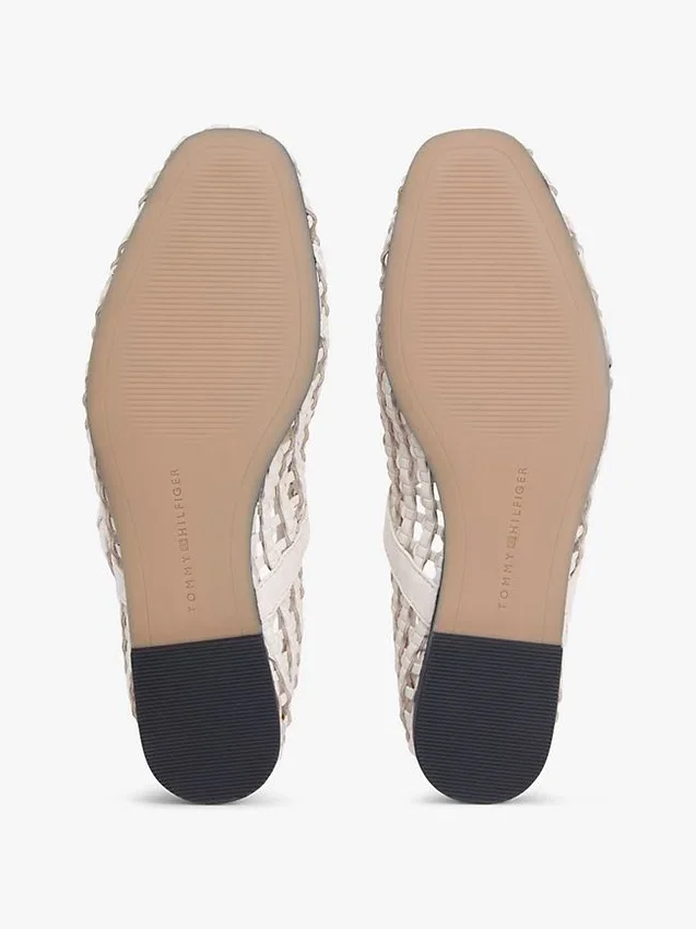 Woven Leather Mix Mary Jane Flat Woven Leather Mix Mary Jane Flat