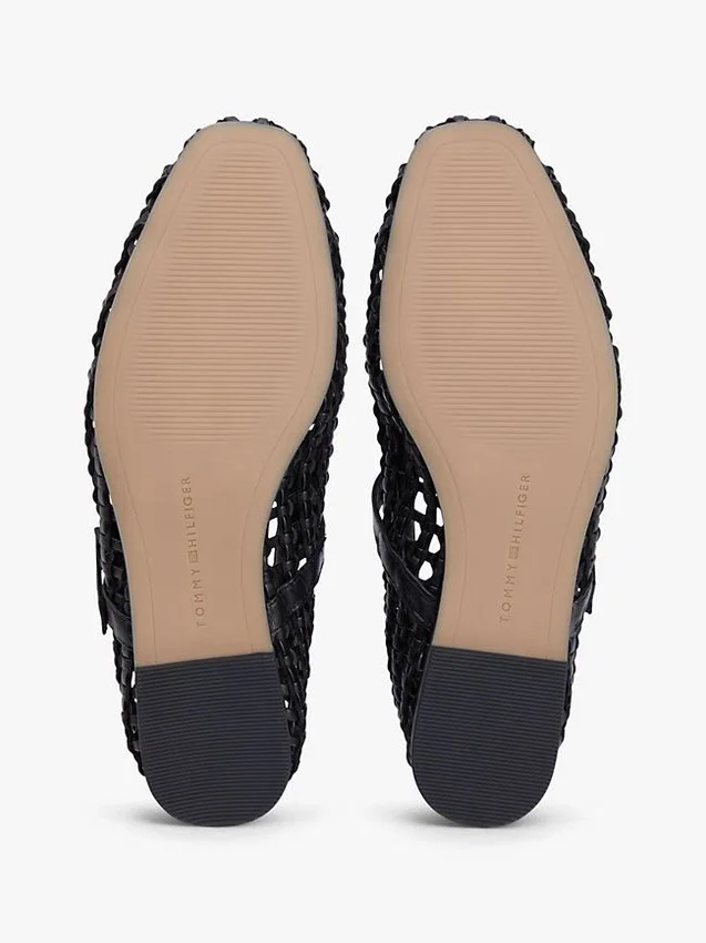 Woven Leather Mix Mary Jane Flat Woven Leather Mix Mary Jane Flat